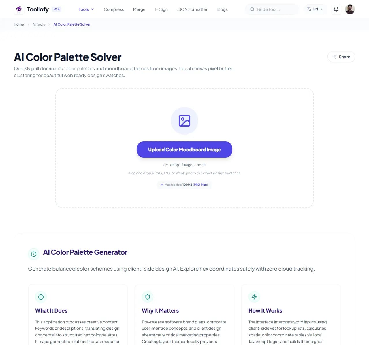 AI Color Palette Solver - Select File