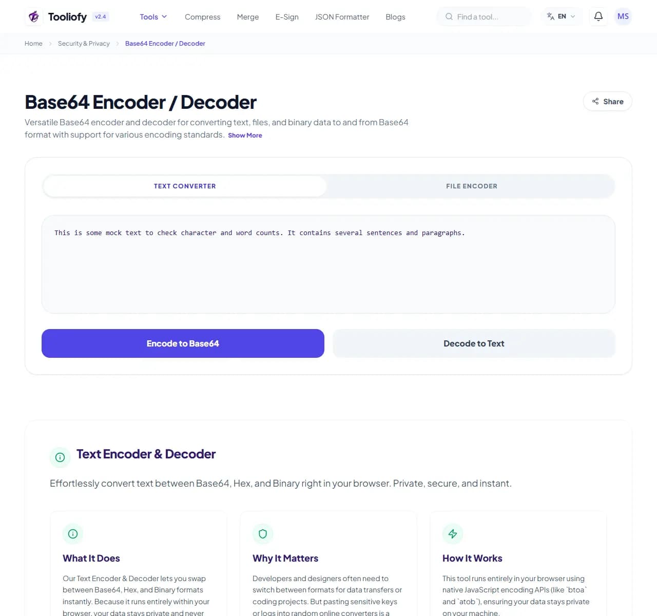 Base64 Encoder / Decoder - Download File
