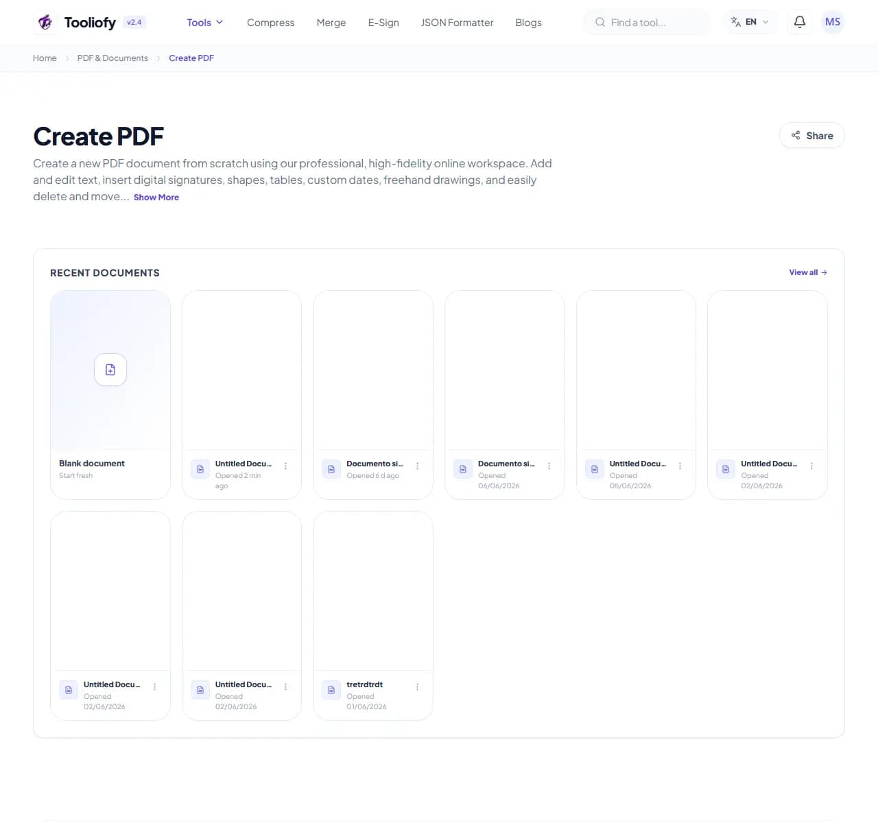 Create PDF - Select File