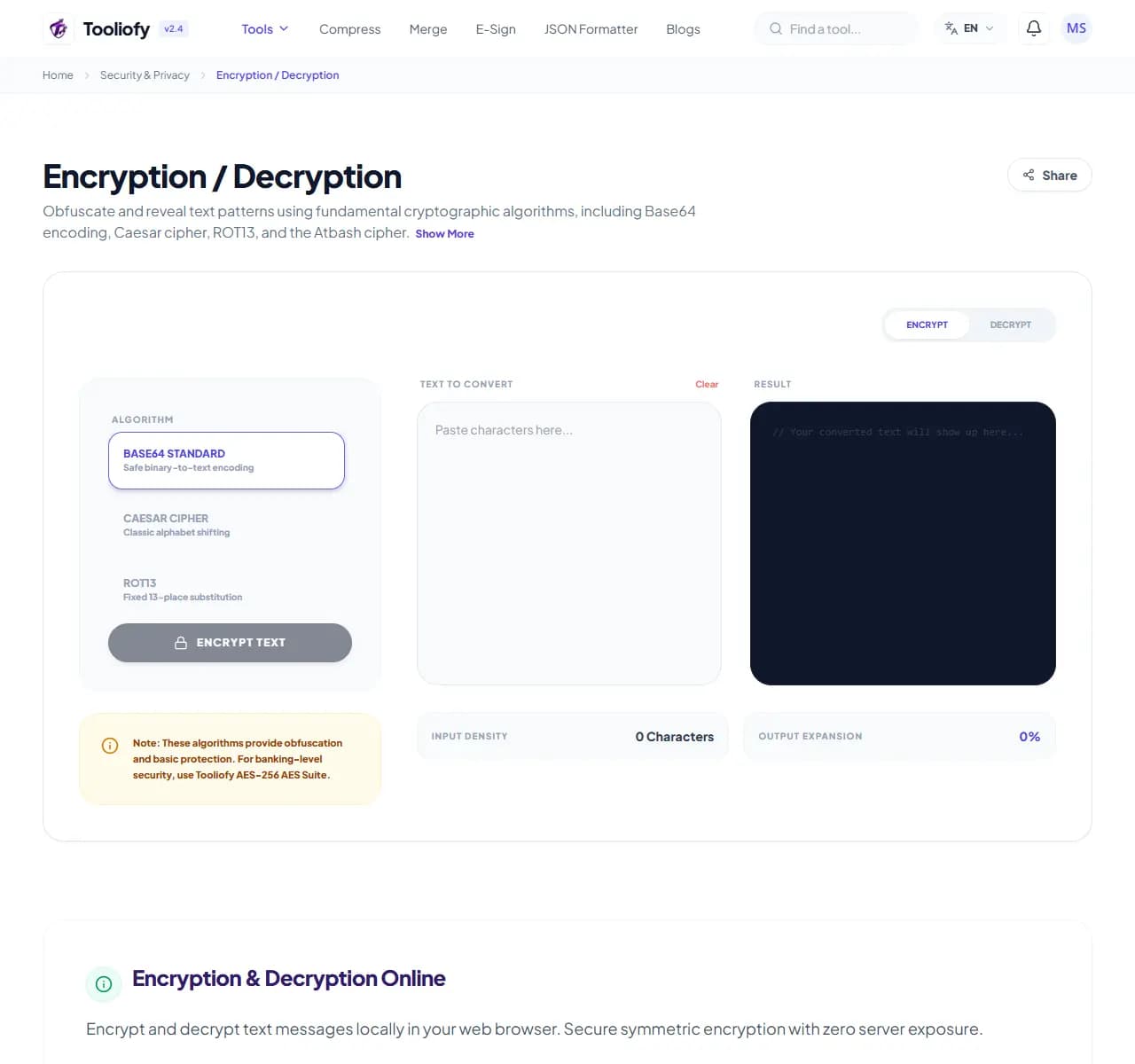 Encryption / Decryption - Select File