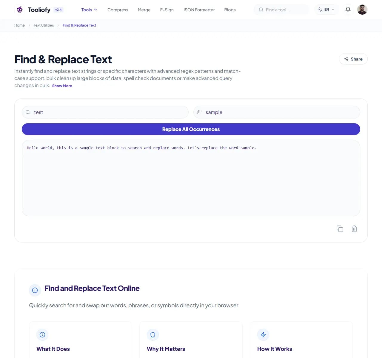 Find & Replace Text - Download File