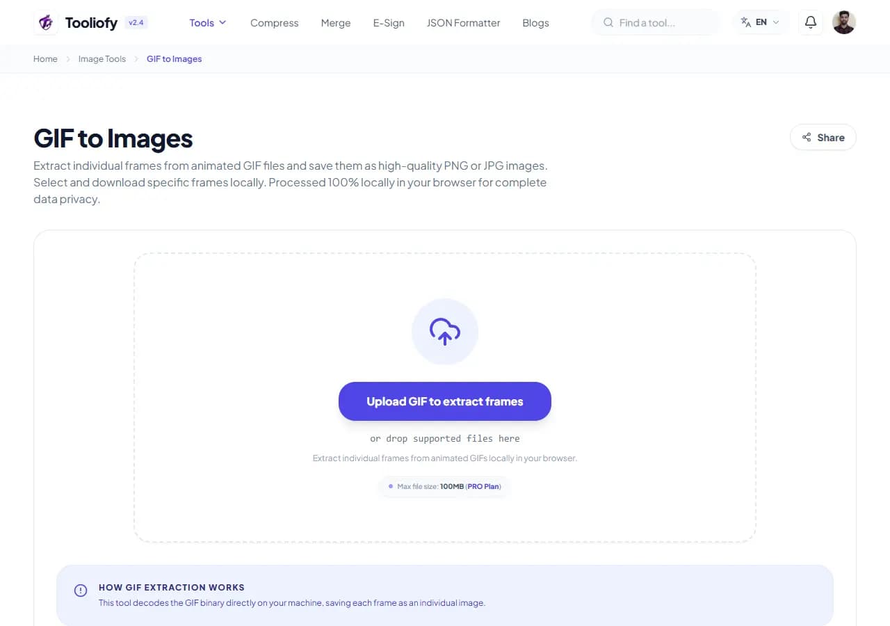 GIF to Images - Select File