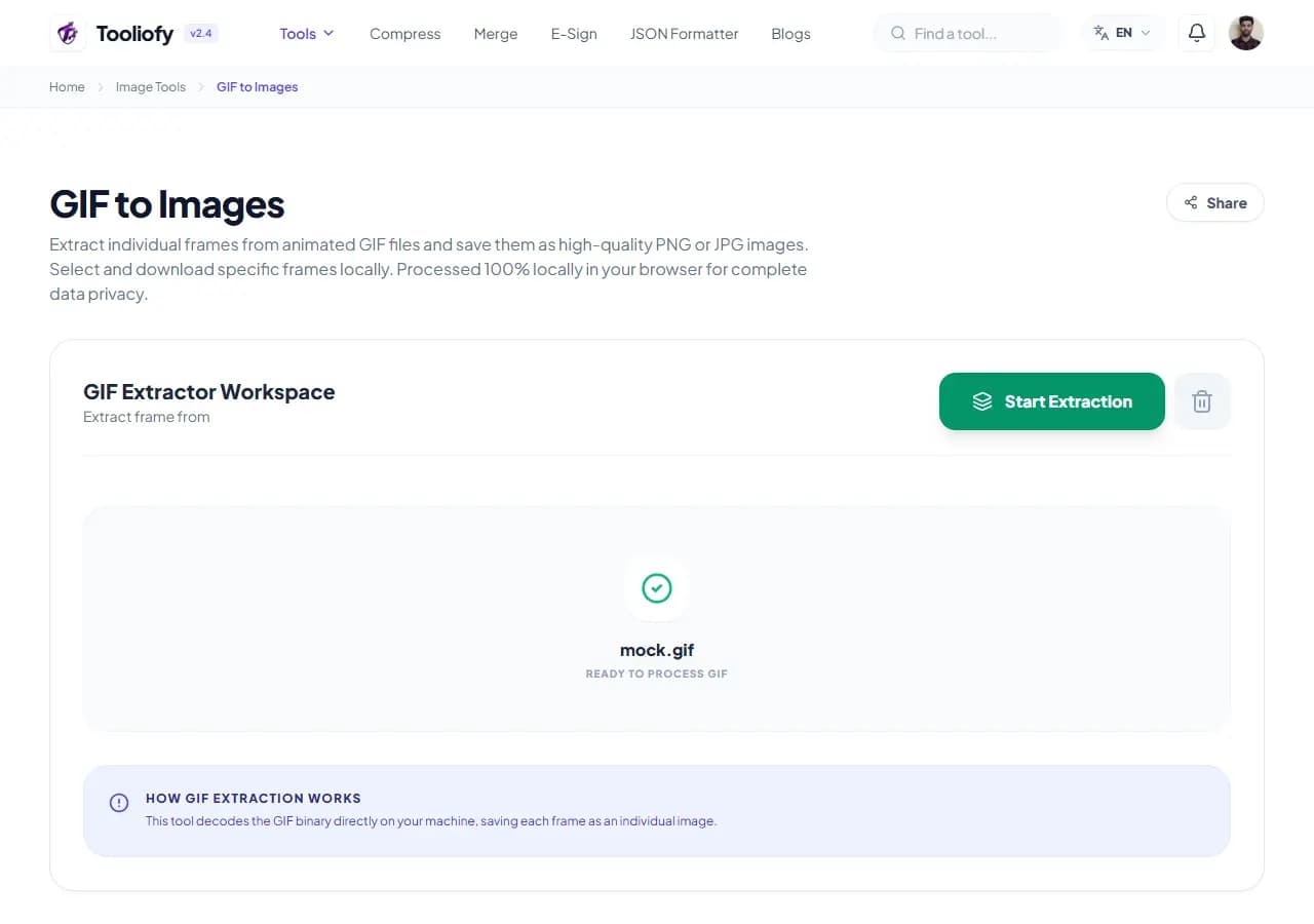 GIF to Images - Processing