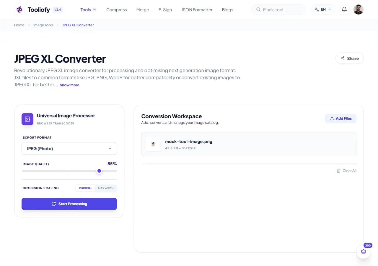 JPEG XL Converter - Processing