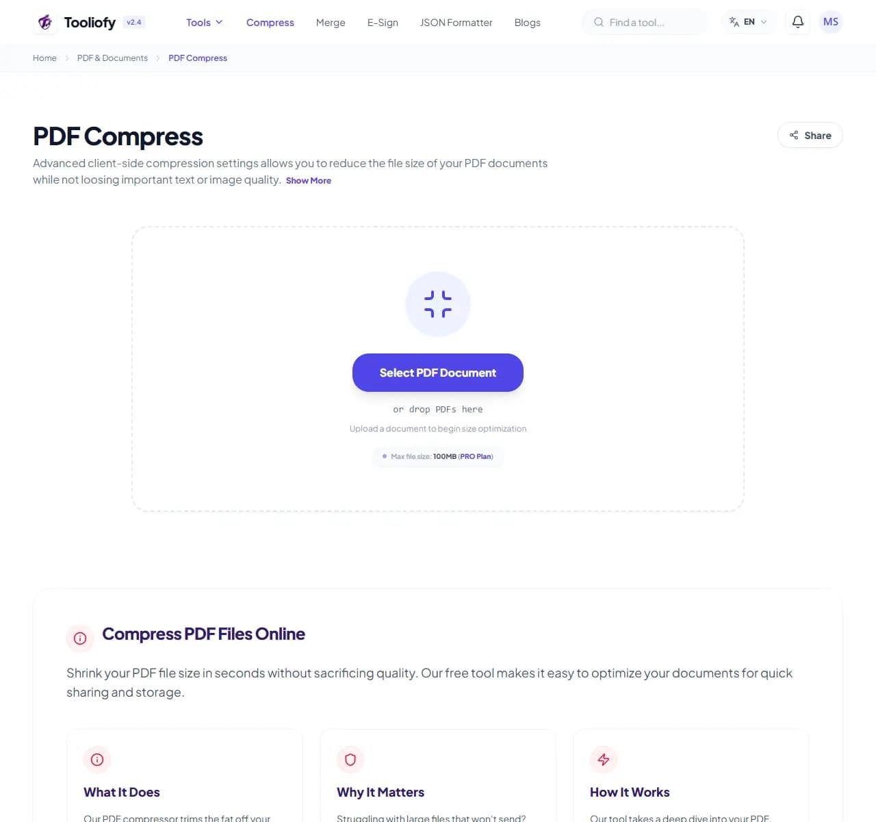 PDF Compress - Select File