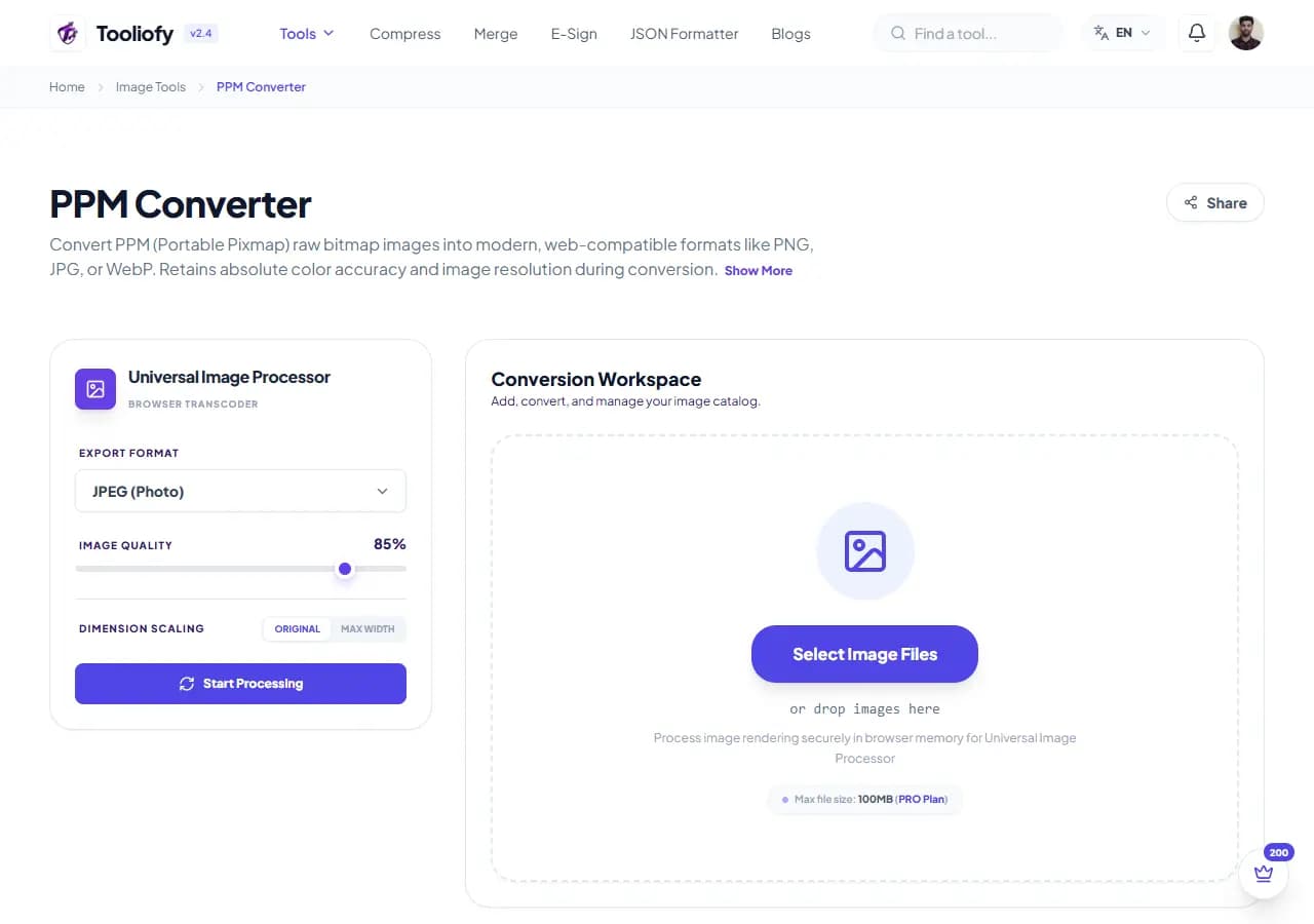 PPM Converter - Select File