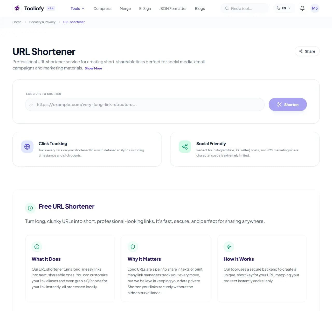 URL Shortener - Select File