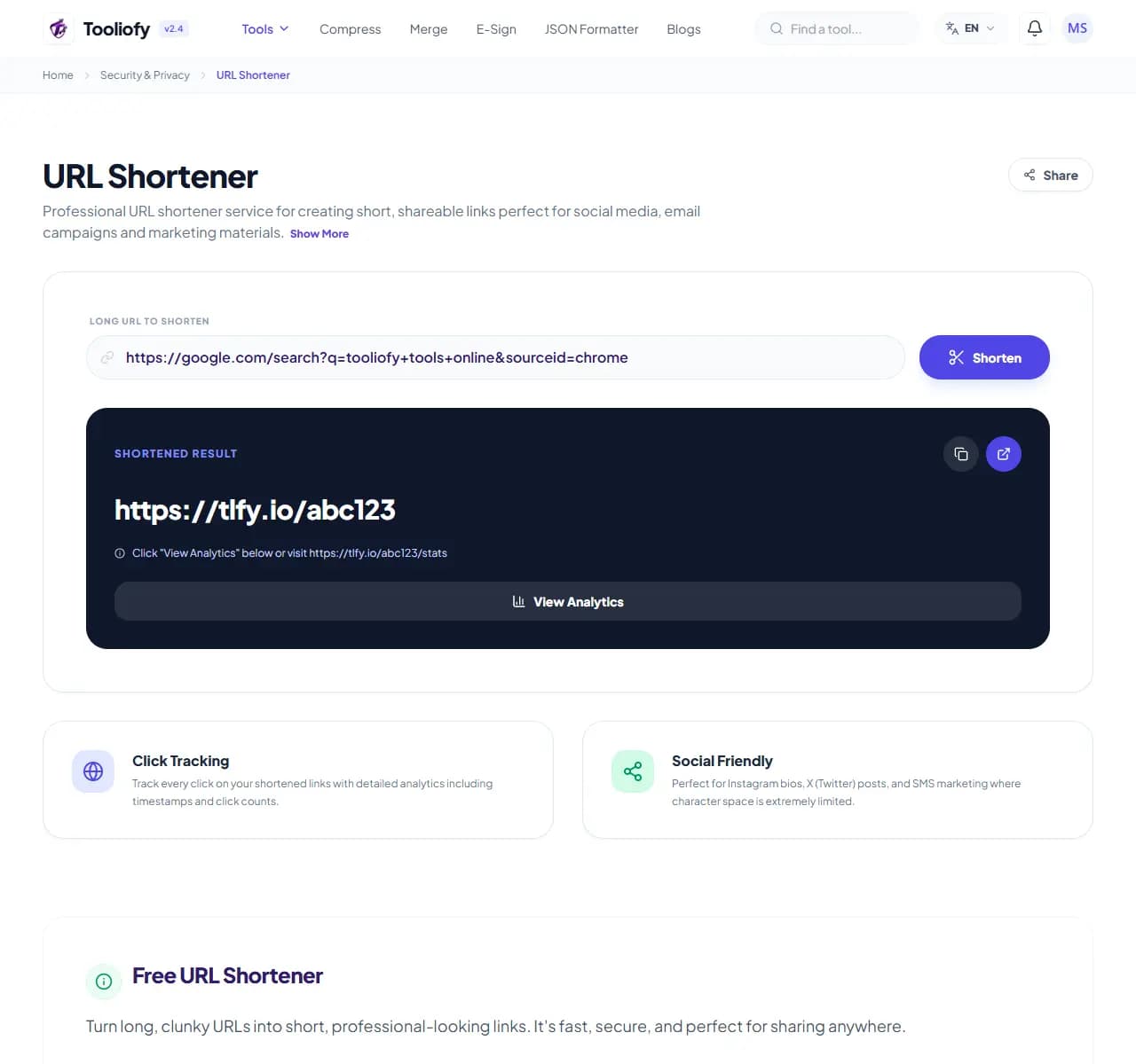URL Shortener - Processing