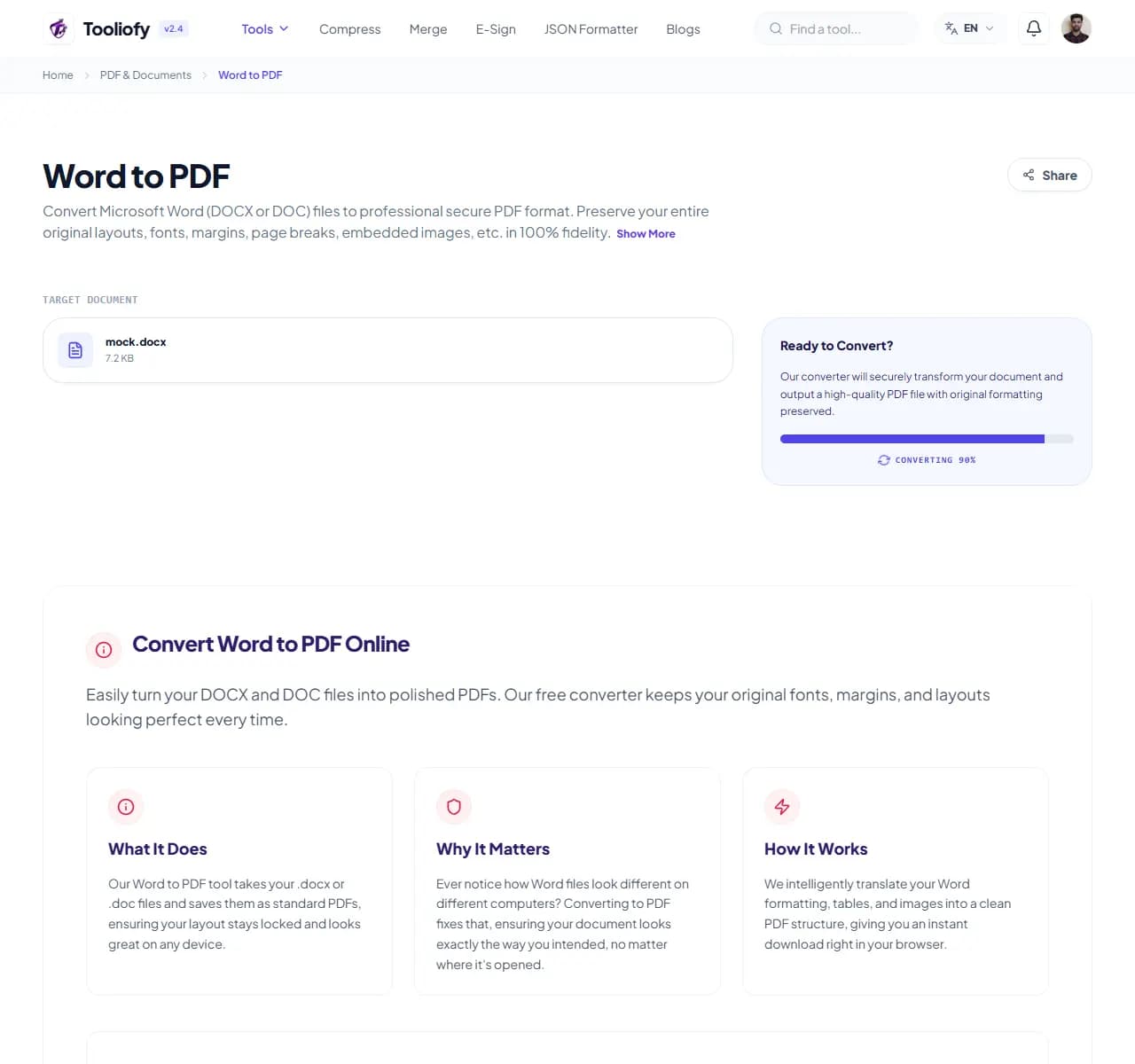 Word to PDF - Download File