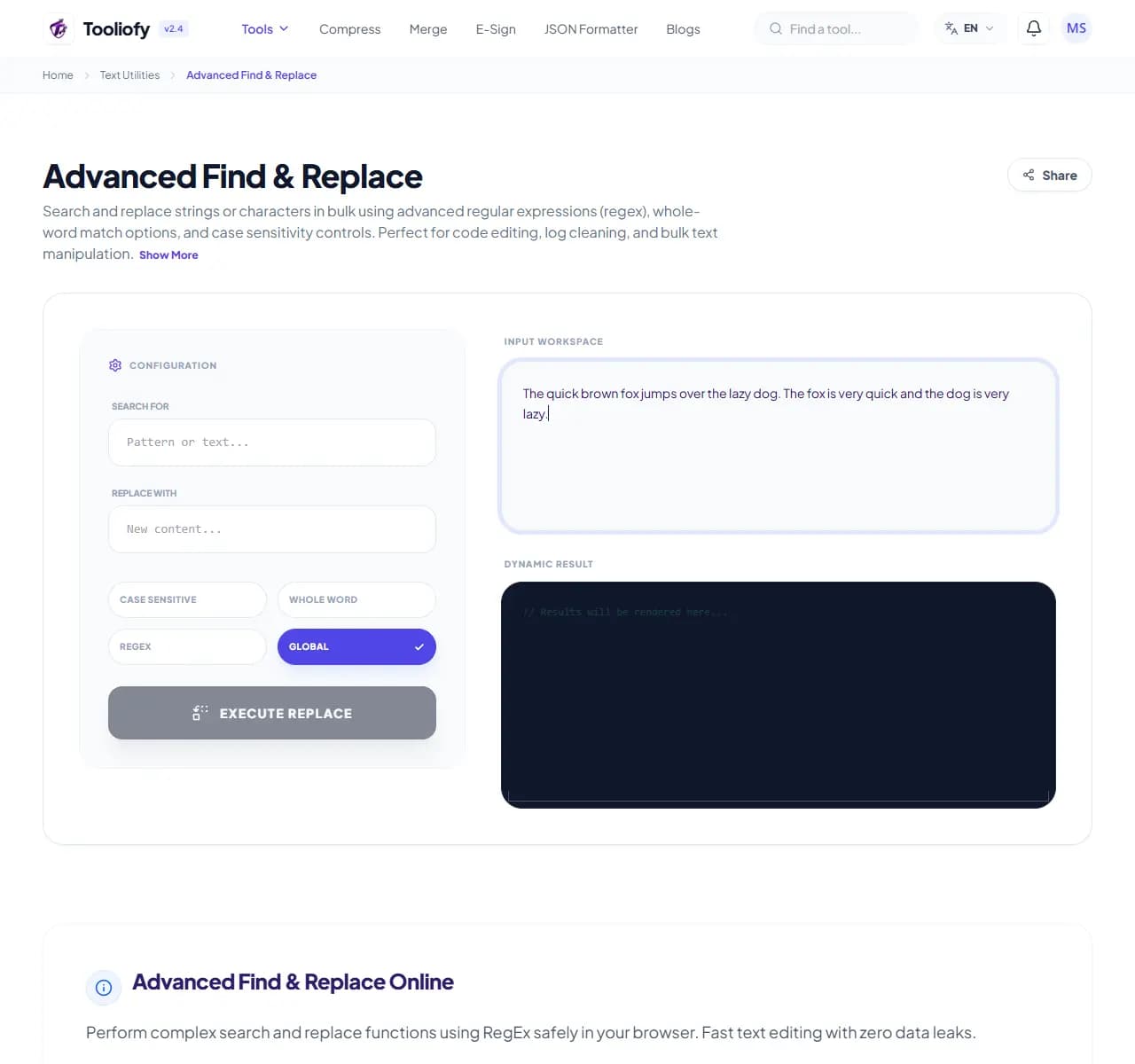Practical Find & Replace - Processing