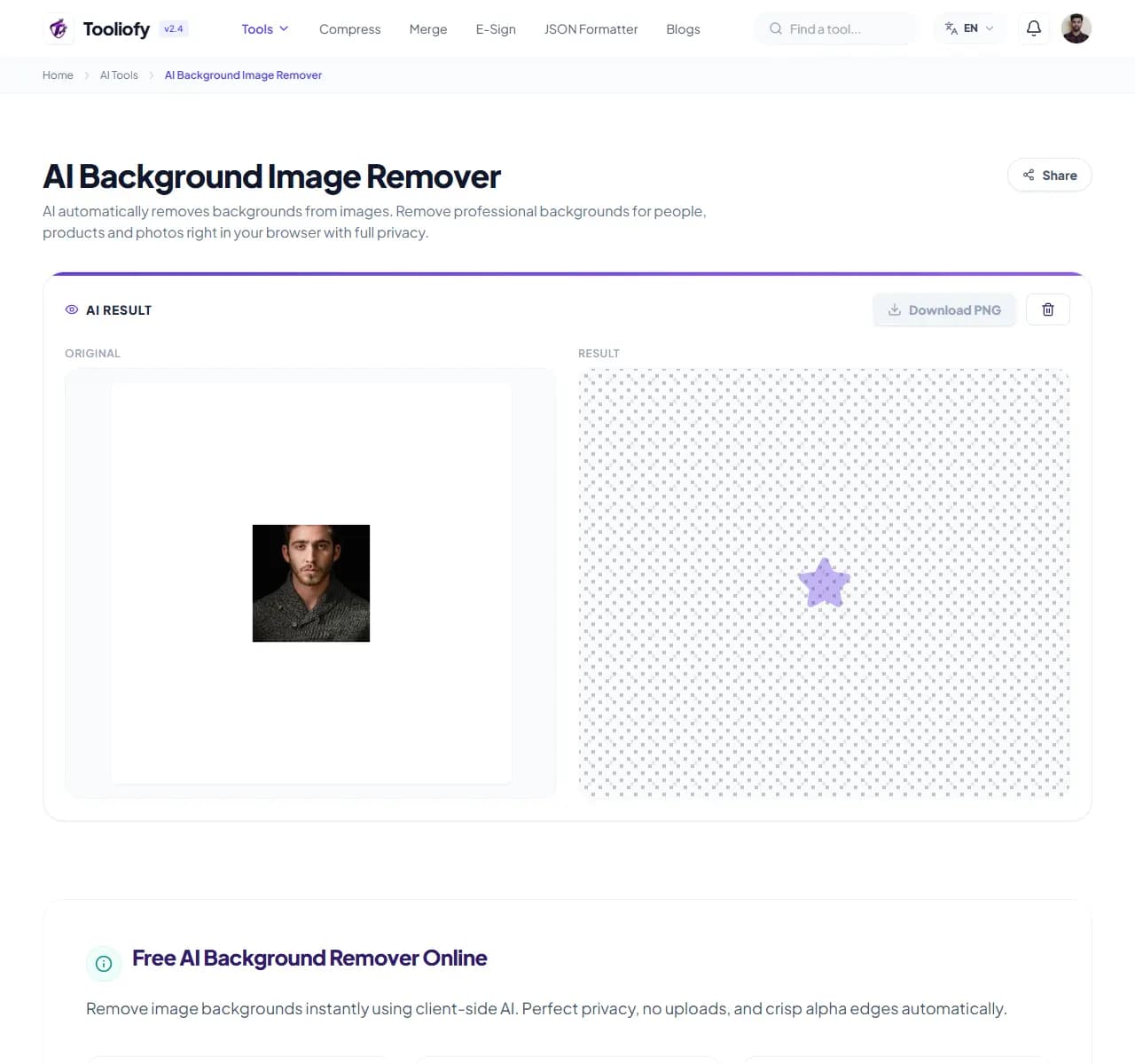 AI Background Image Remover - Processing