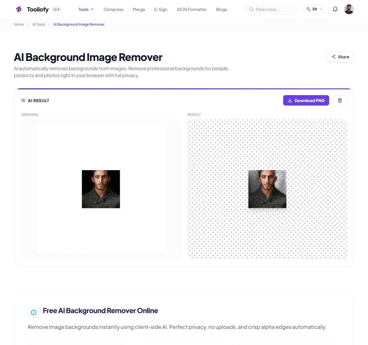 AI Background Image Remover - Download File