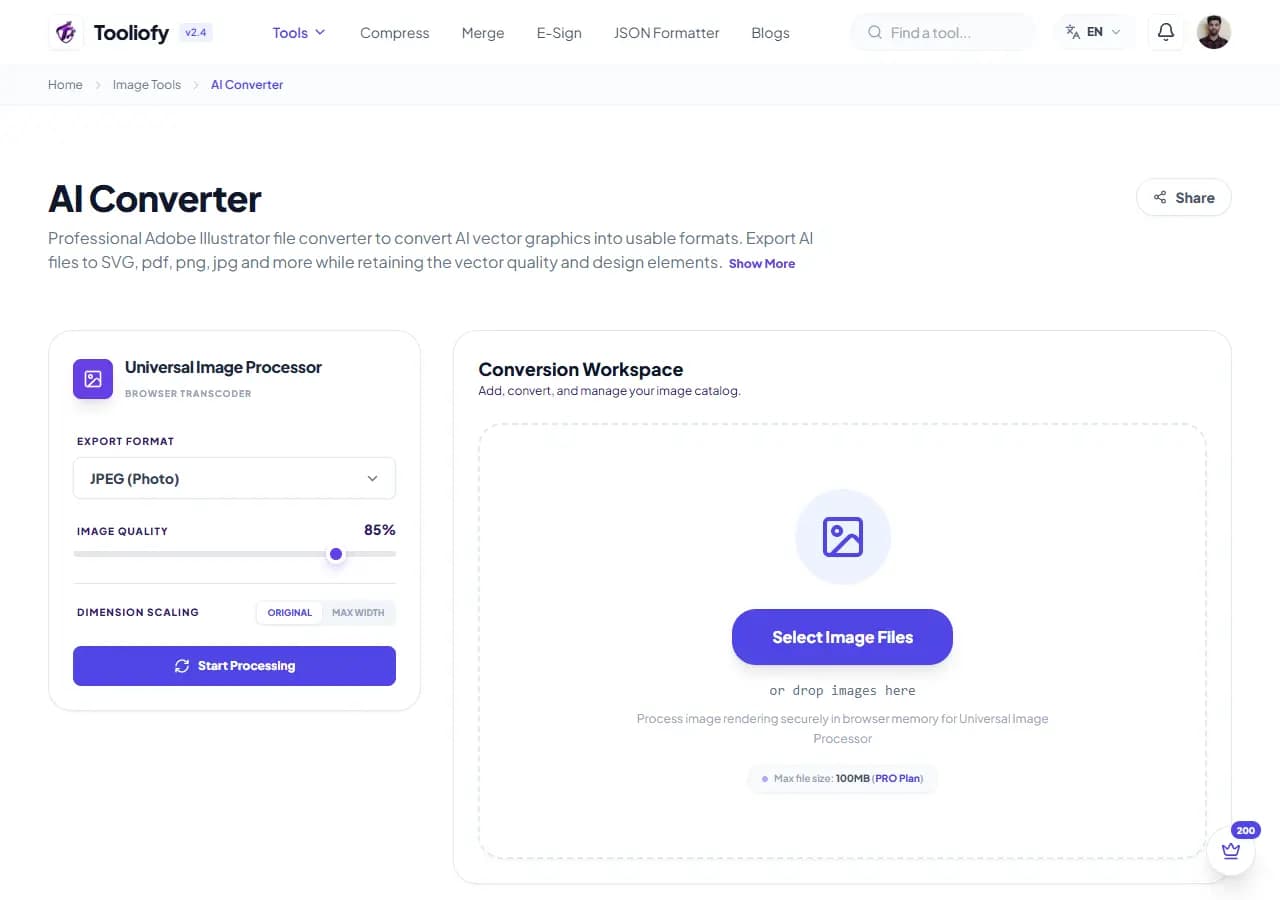 AI Converter - Select File