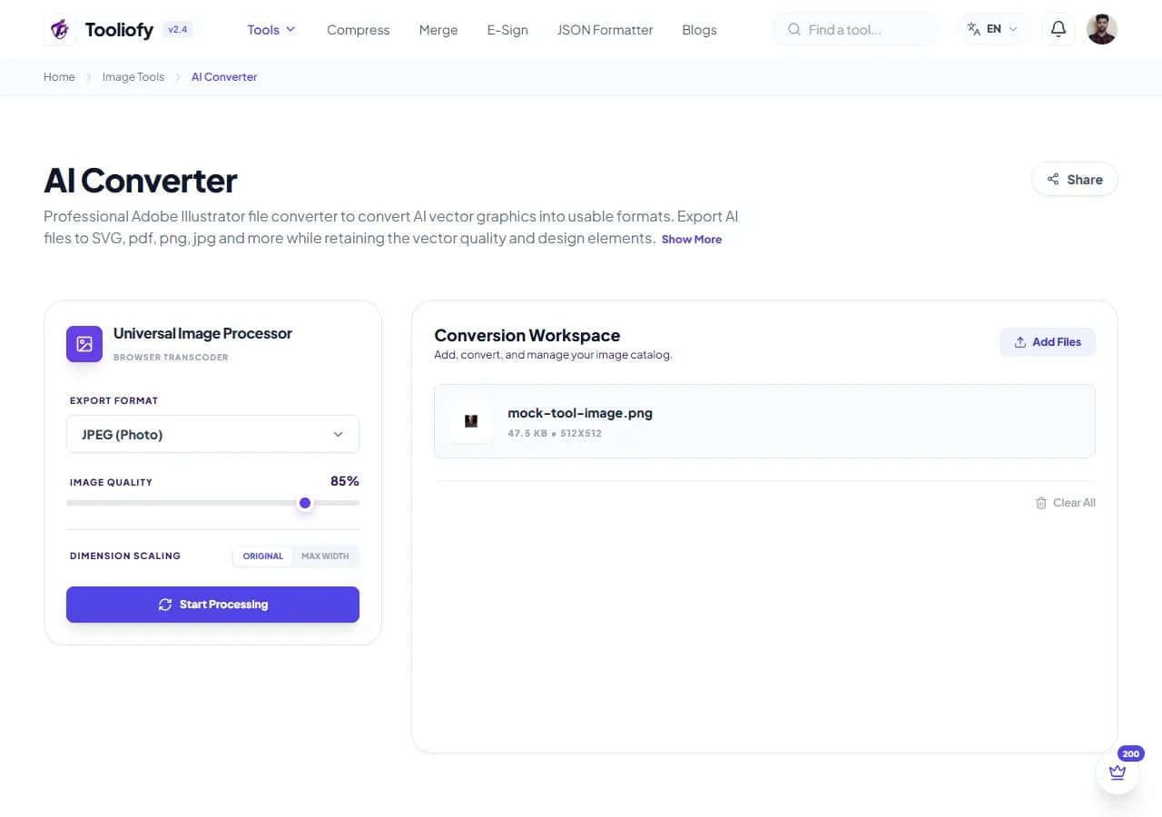 AI Converter - Processing