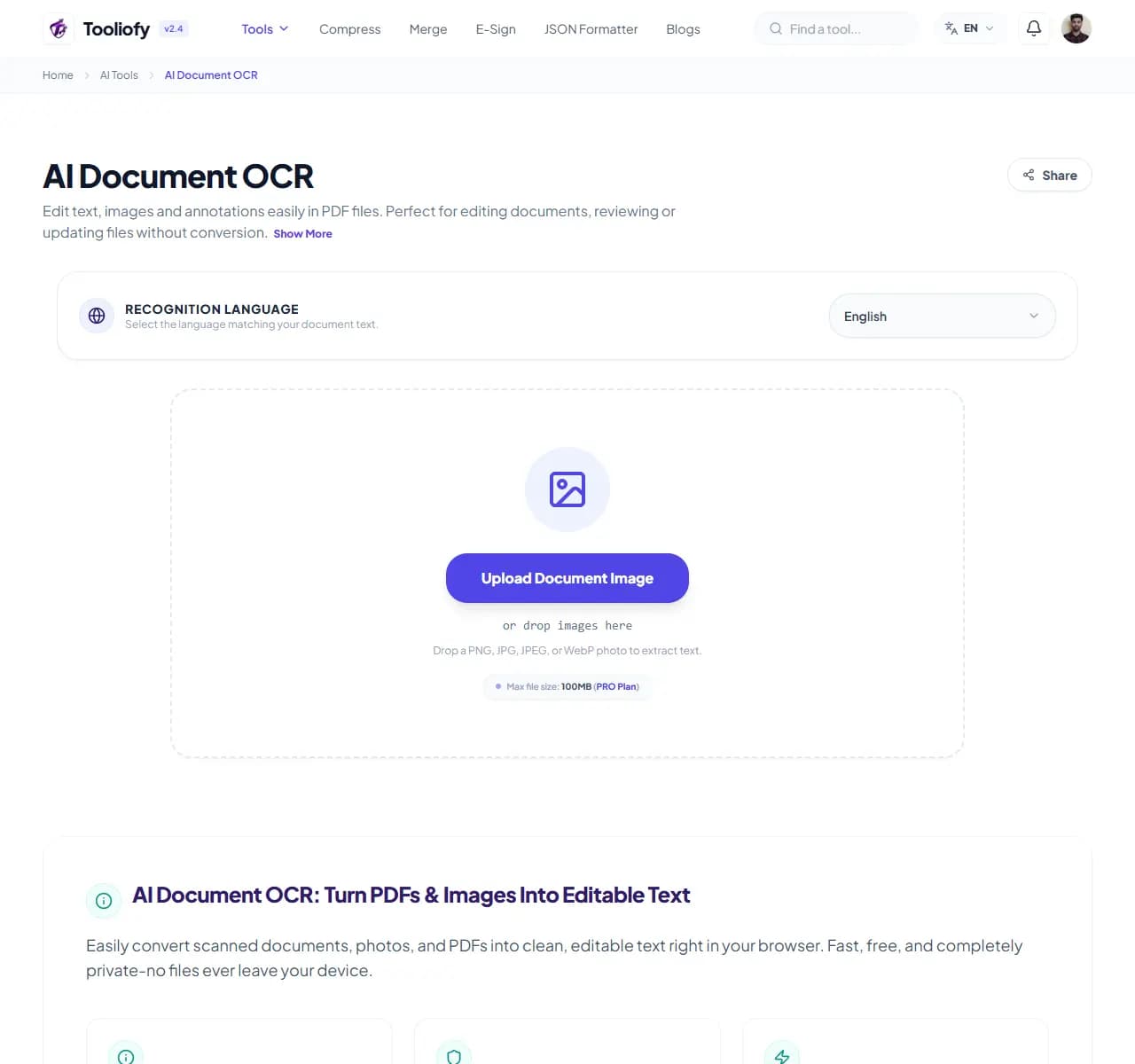 AI Document OCR - Select File