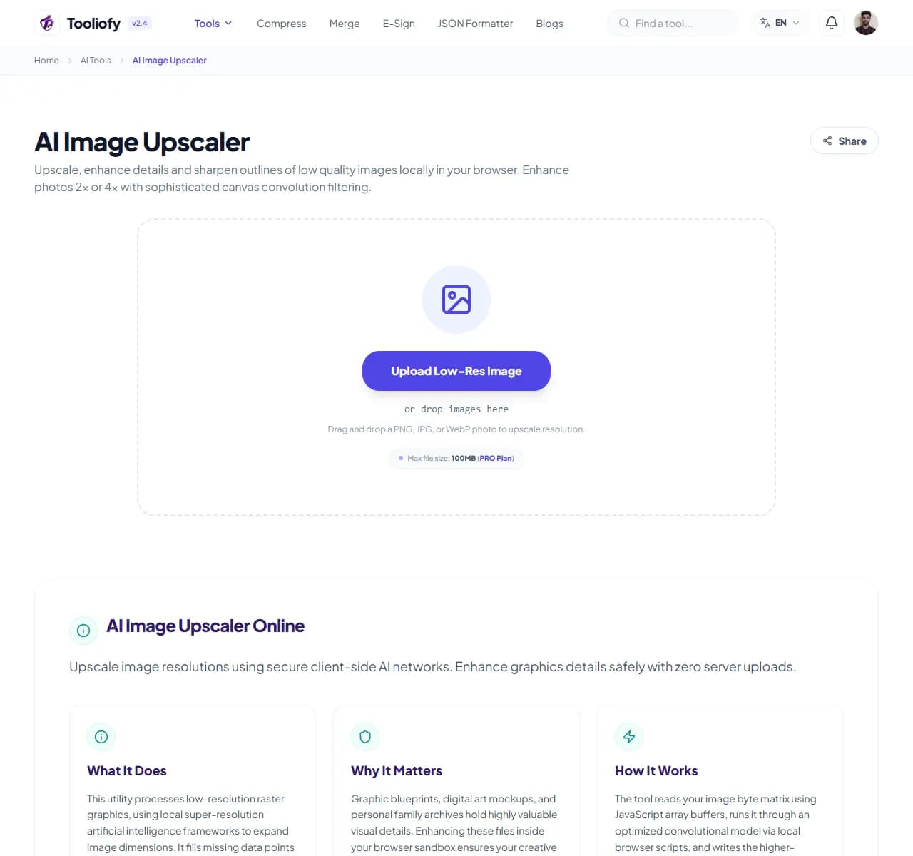 AI Image Upscaler - Select File