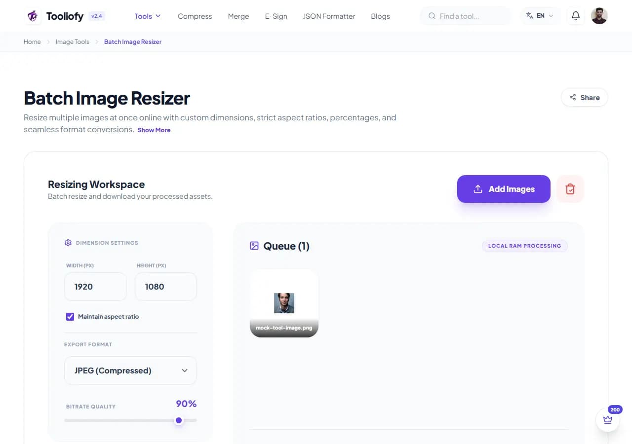 Batch Image Resizer - Processing