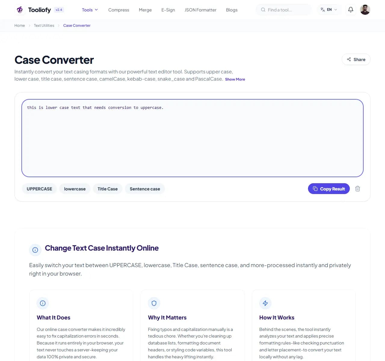 Case Converter - Processing