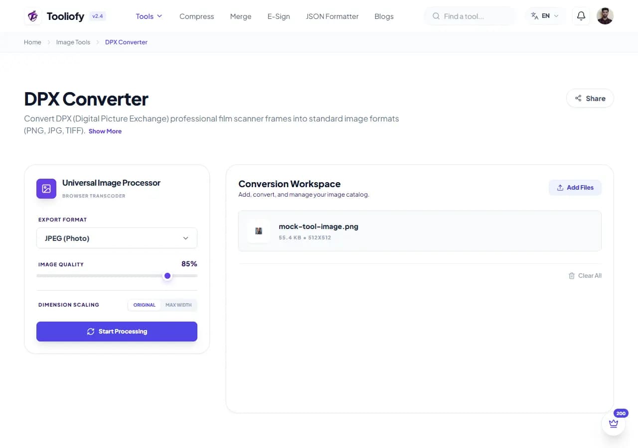 DPX Converter - Processing