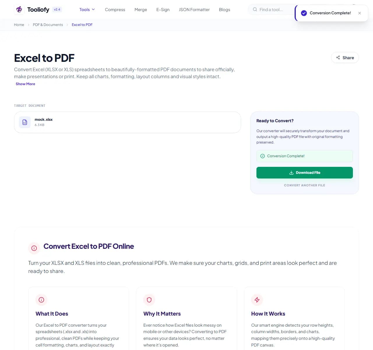 Excel to PDF - Download File