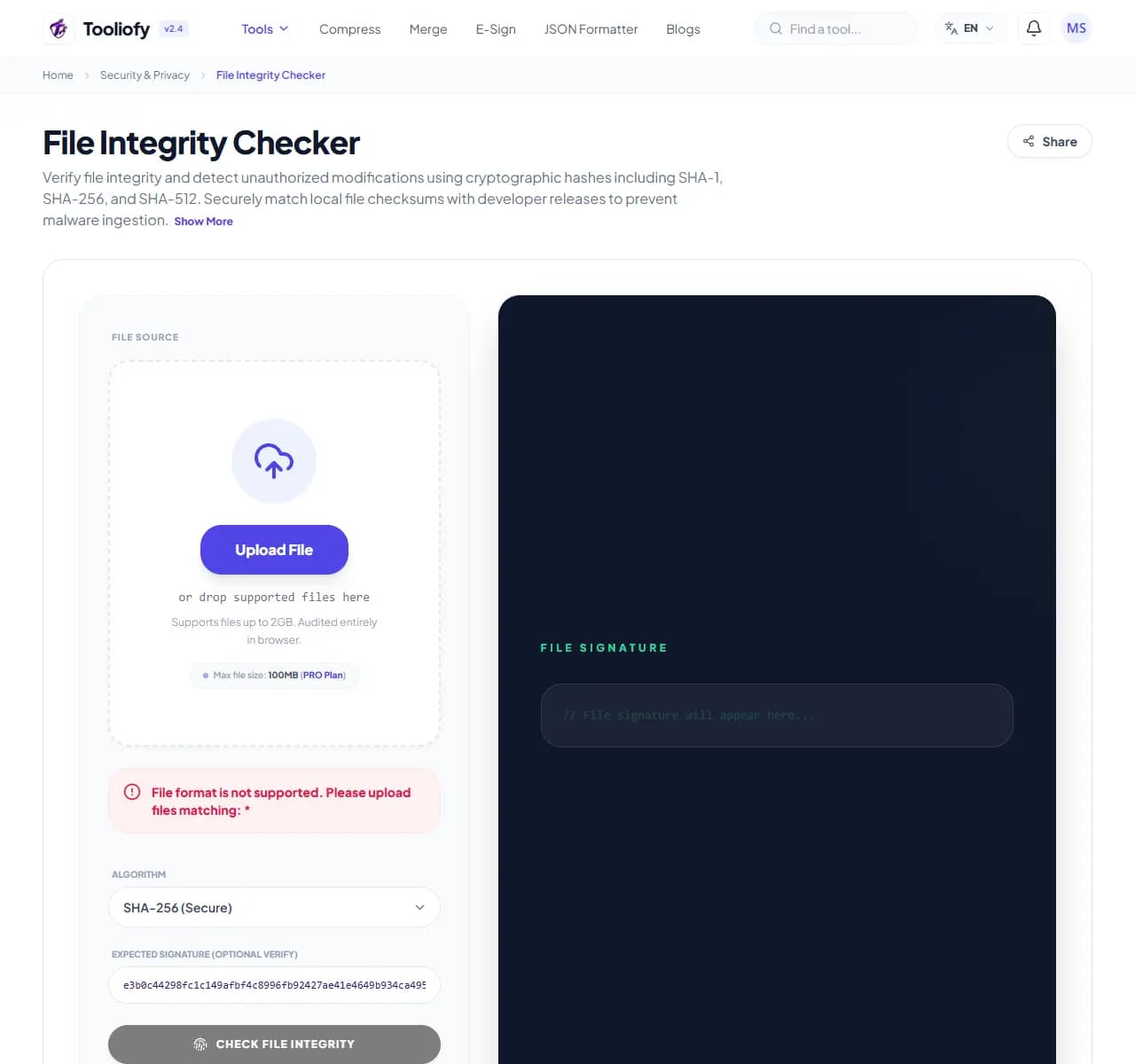 File Integrity Checker - Download File