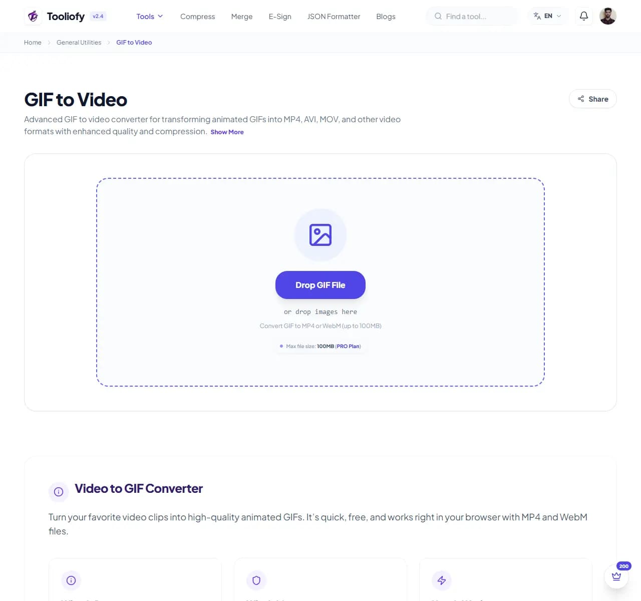 GIF to Video - Download File
