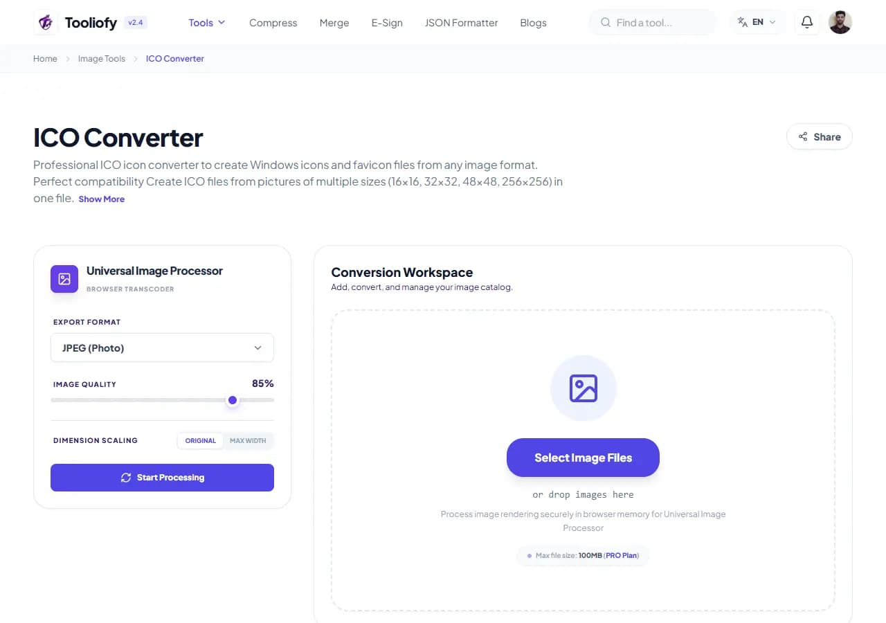 ICO Converter - Select File