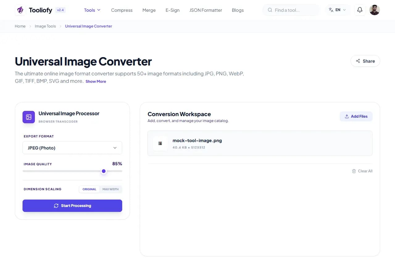 Universal Image Converter - Processing