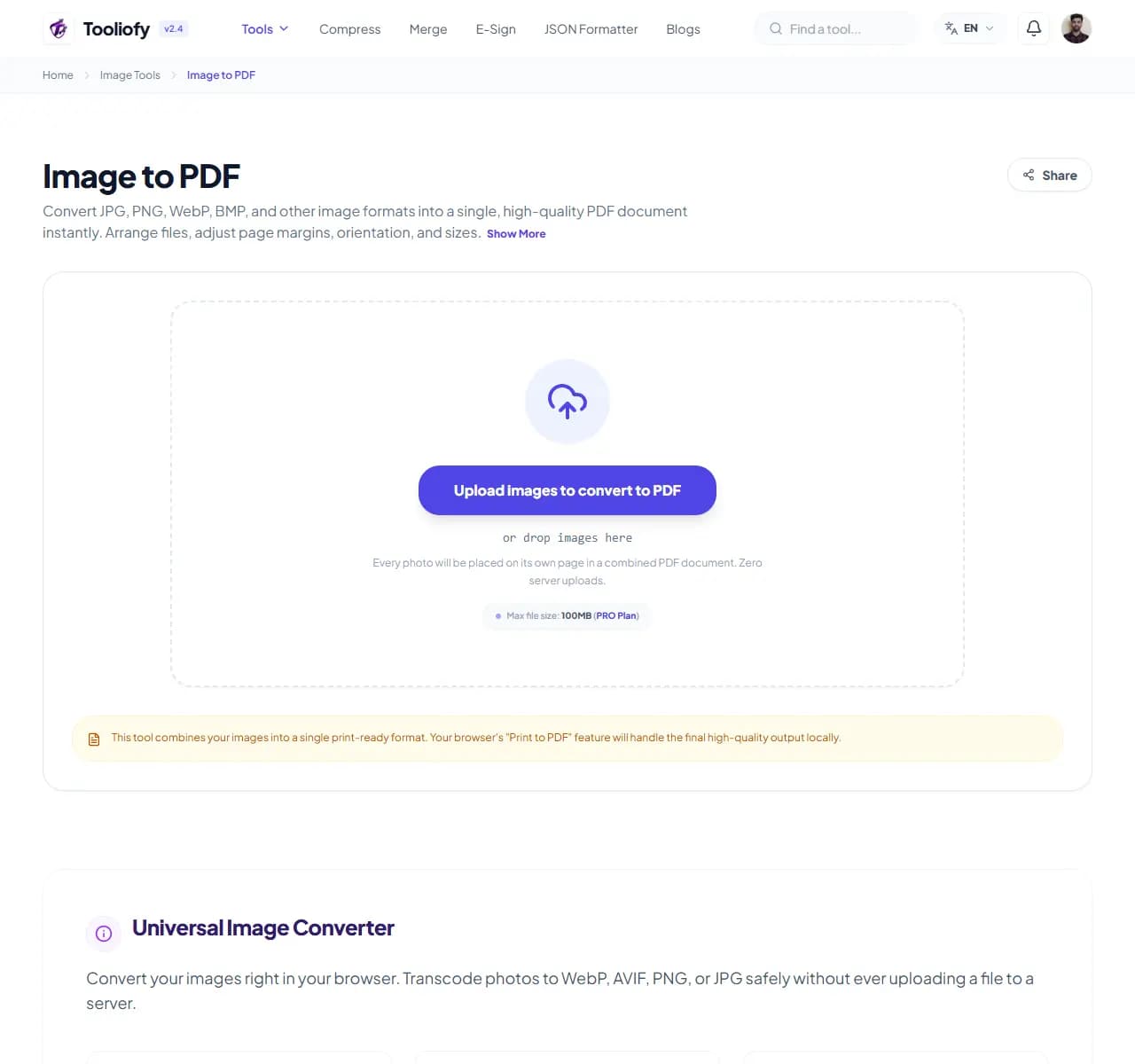 Image to PDF - Select File