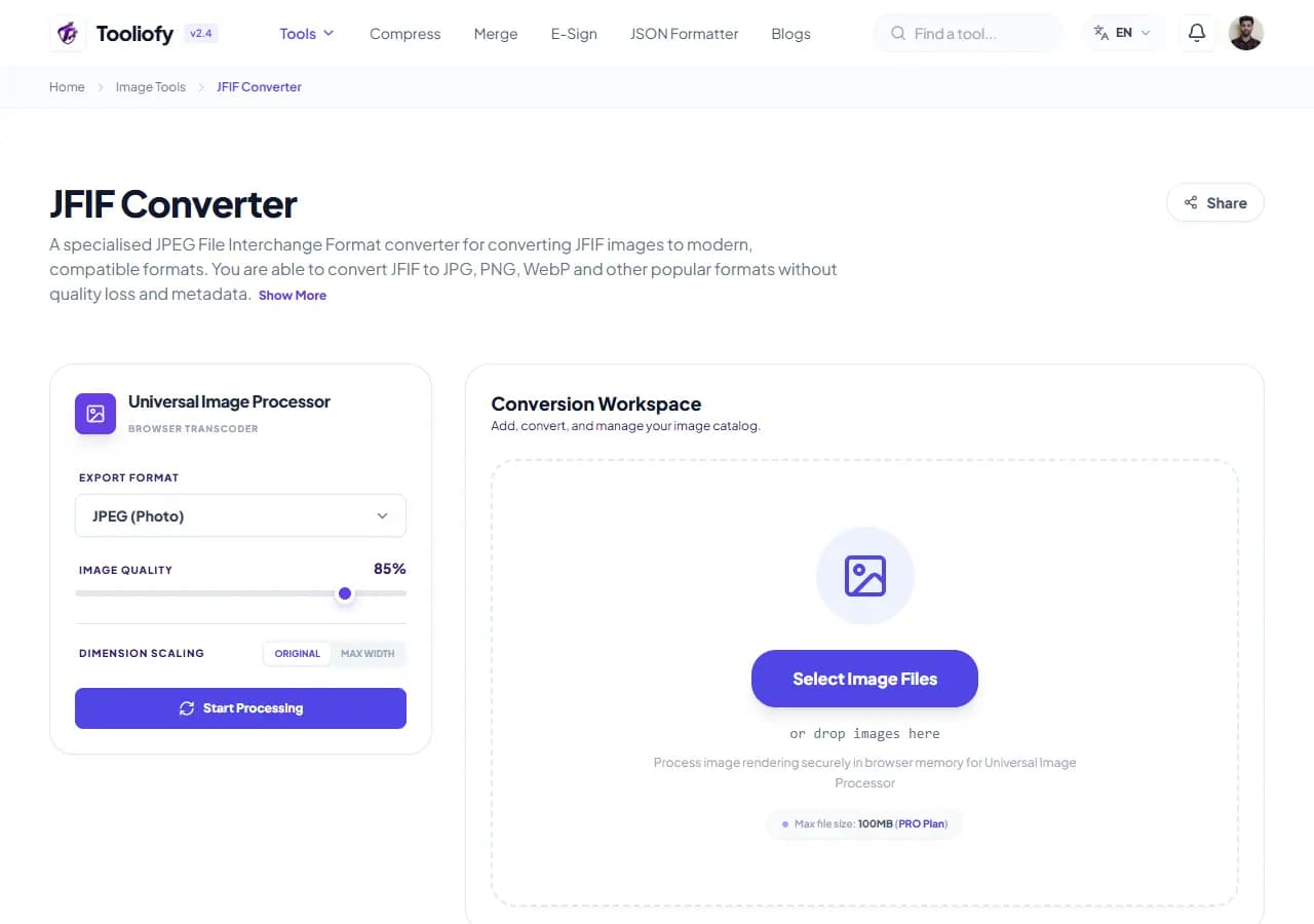 JFIF Converter - Select File
