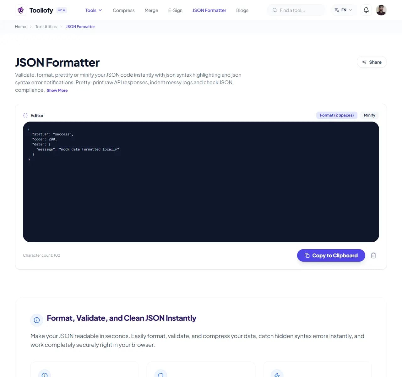 JSON Formatter - Download File