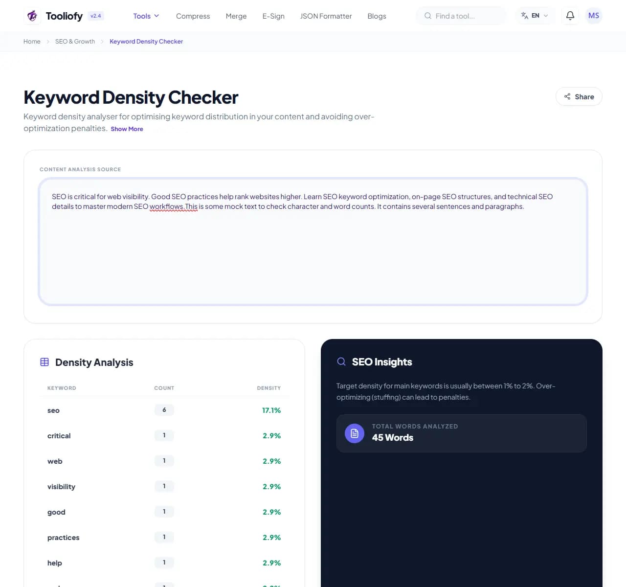 Keyword Density Checker - Download File