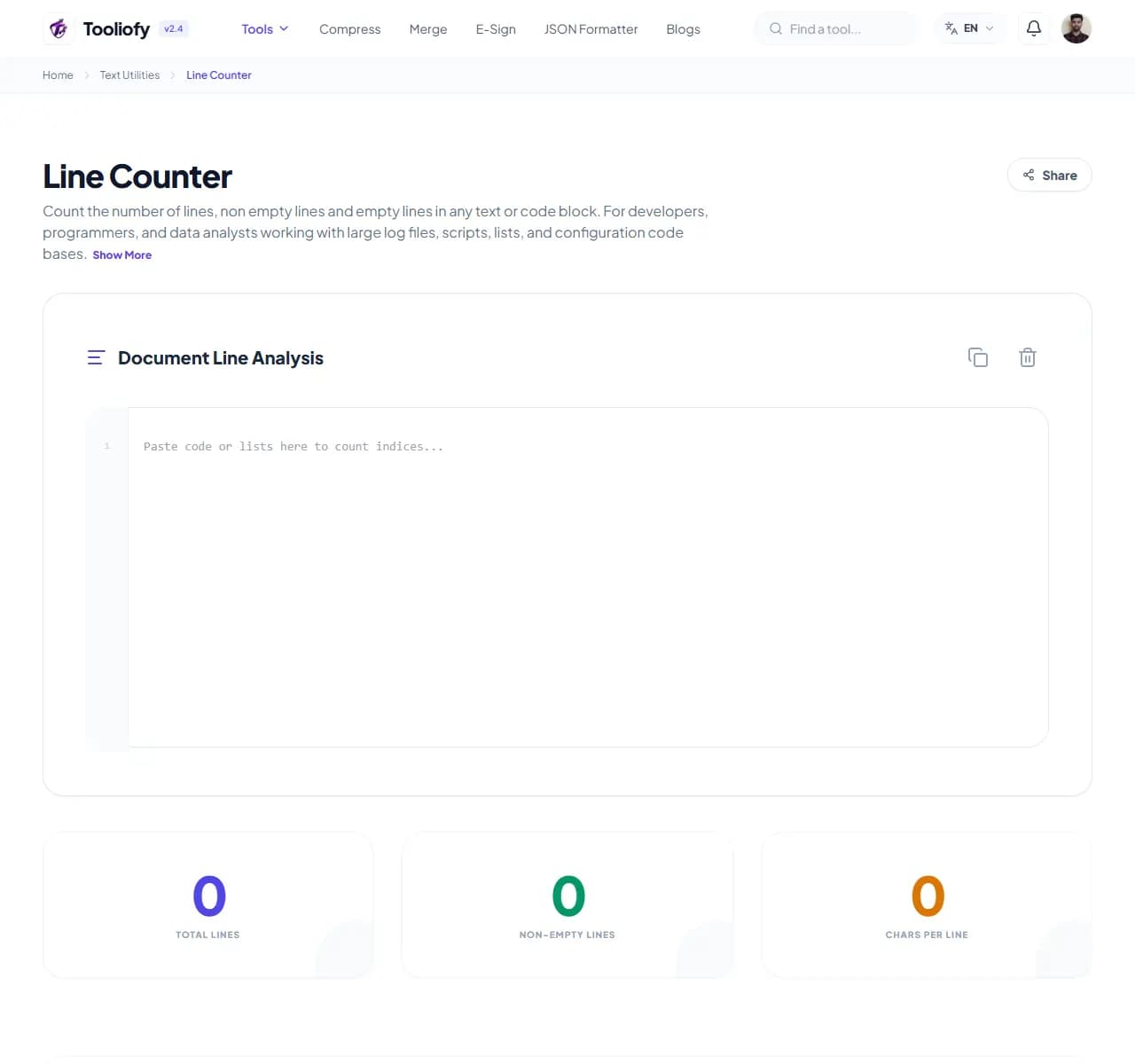Line Counter - Select File