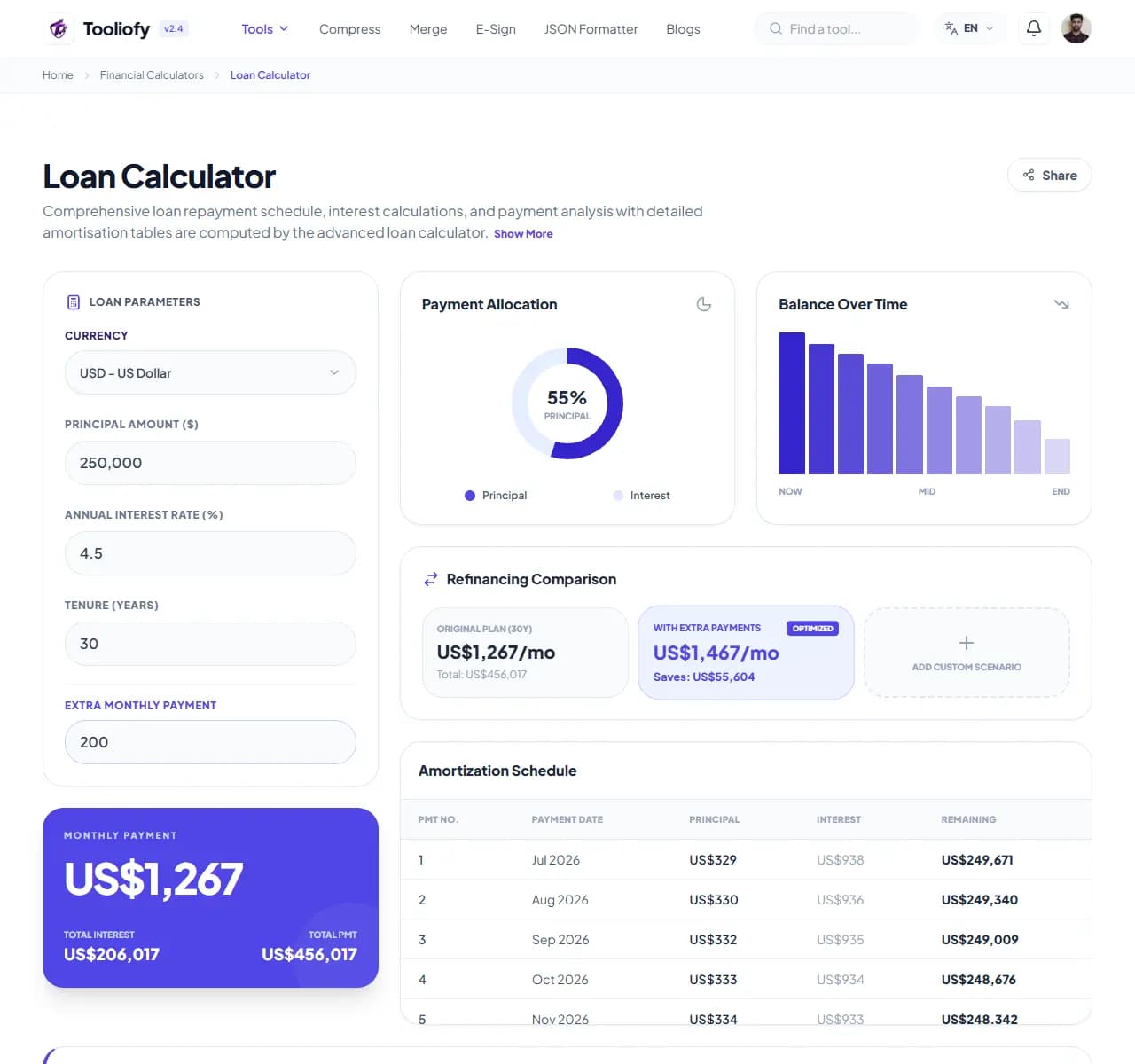Loan Calculator - Select File