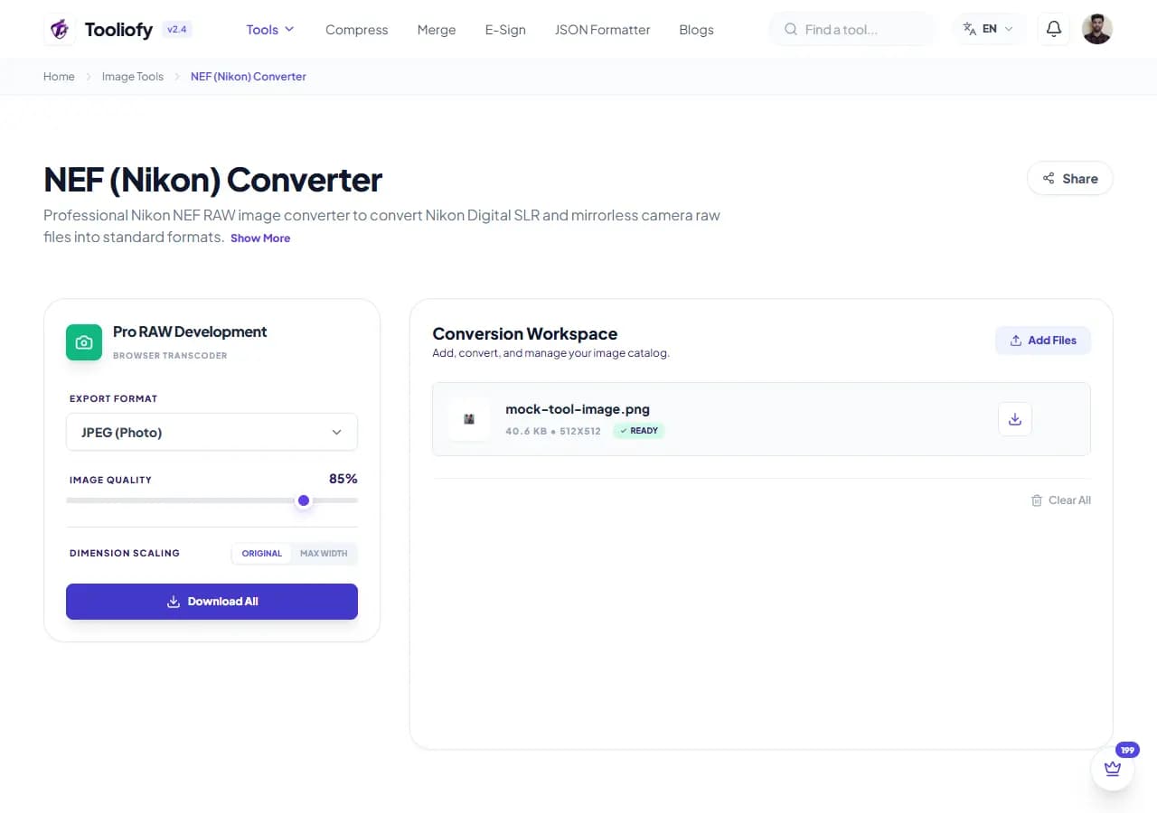 NEF (Nikon) Converter - Download File