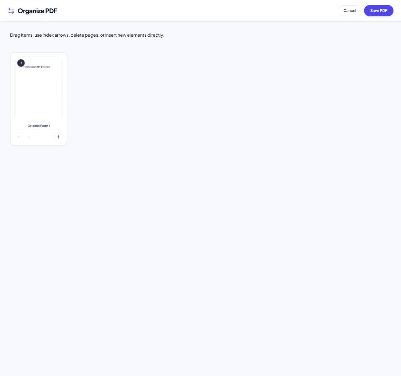 Organize PDF - Processing