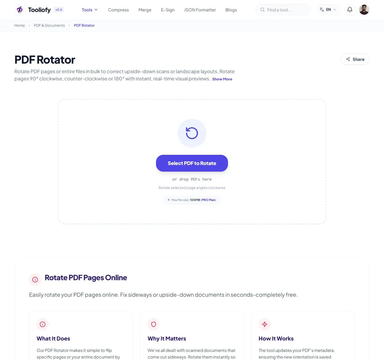 PDF Rotator - Select File