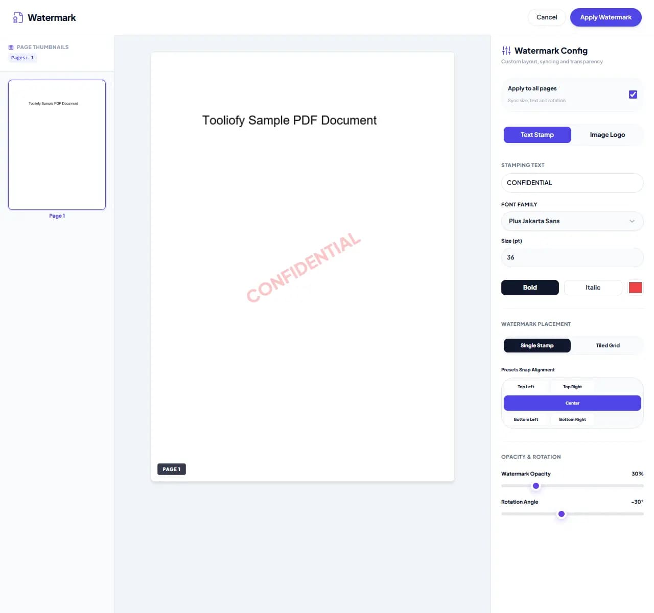 Add Watermark - Processing