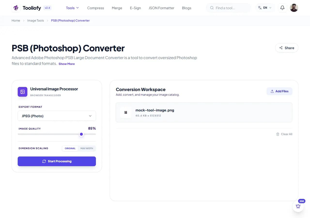 PSB (Photoshop) Converter - Processing