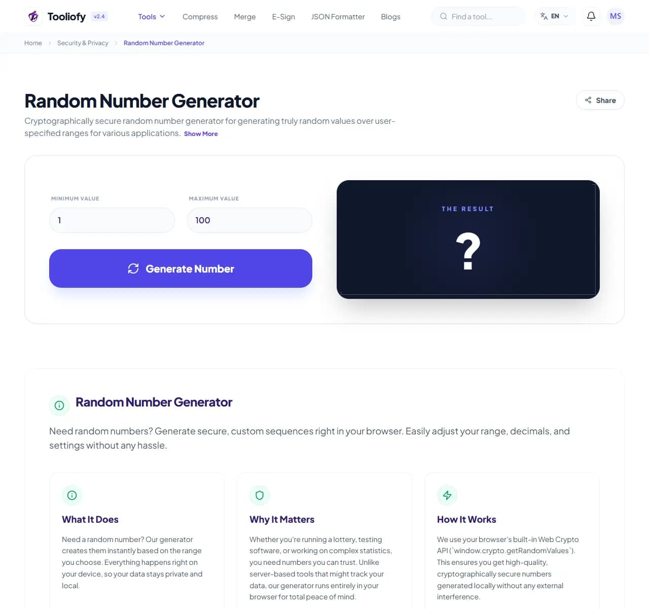 Random Number Generator - Select File