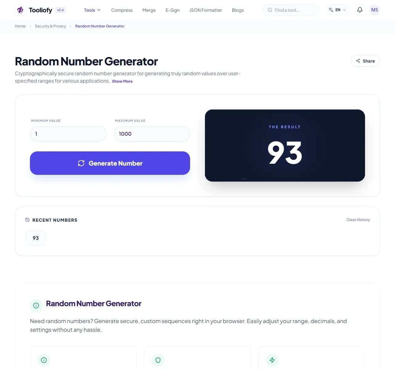 Random Number Generator - Processing