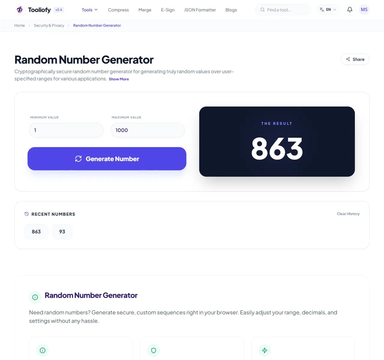 Random Number Generator - Download File