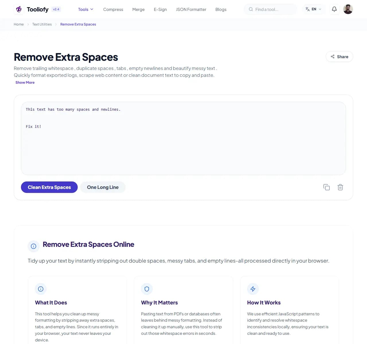 Remove Extra Spaces - Download File