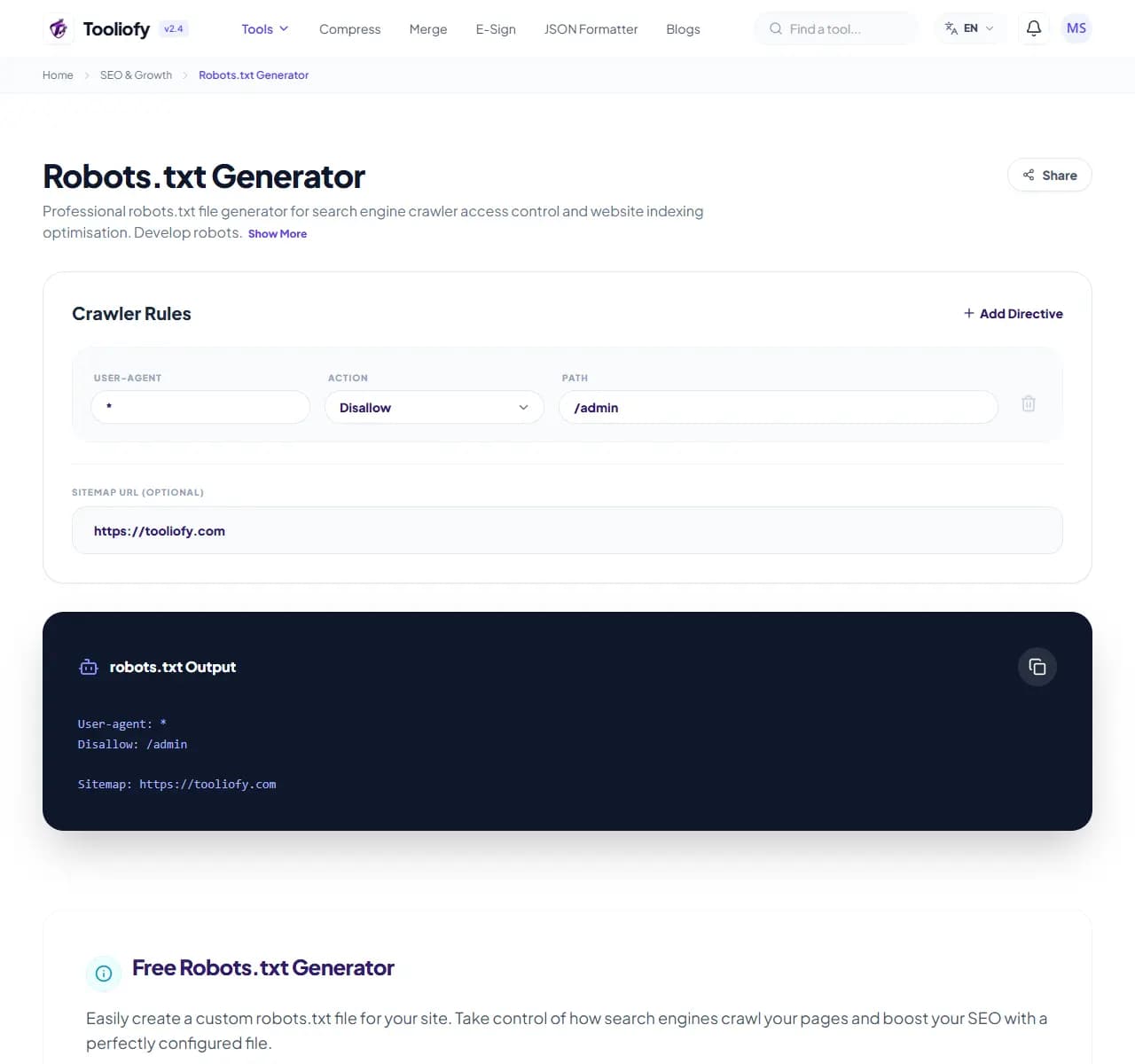 Robots.txt Generator - Download File
