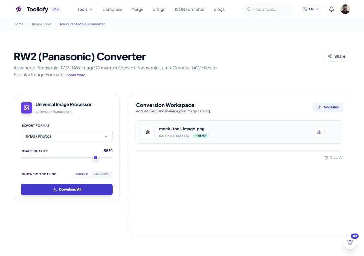 RW2 (Panasonic) Converter - Download File