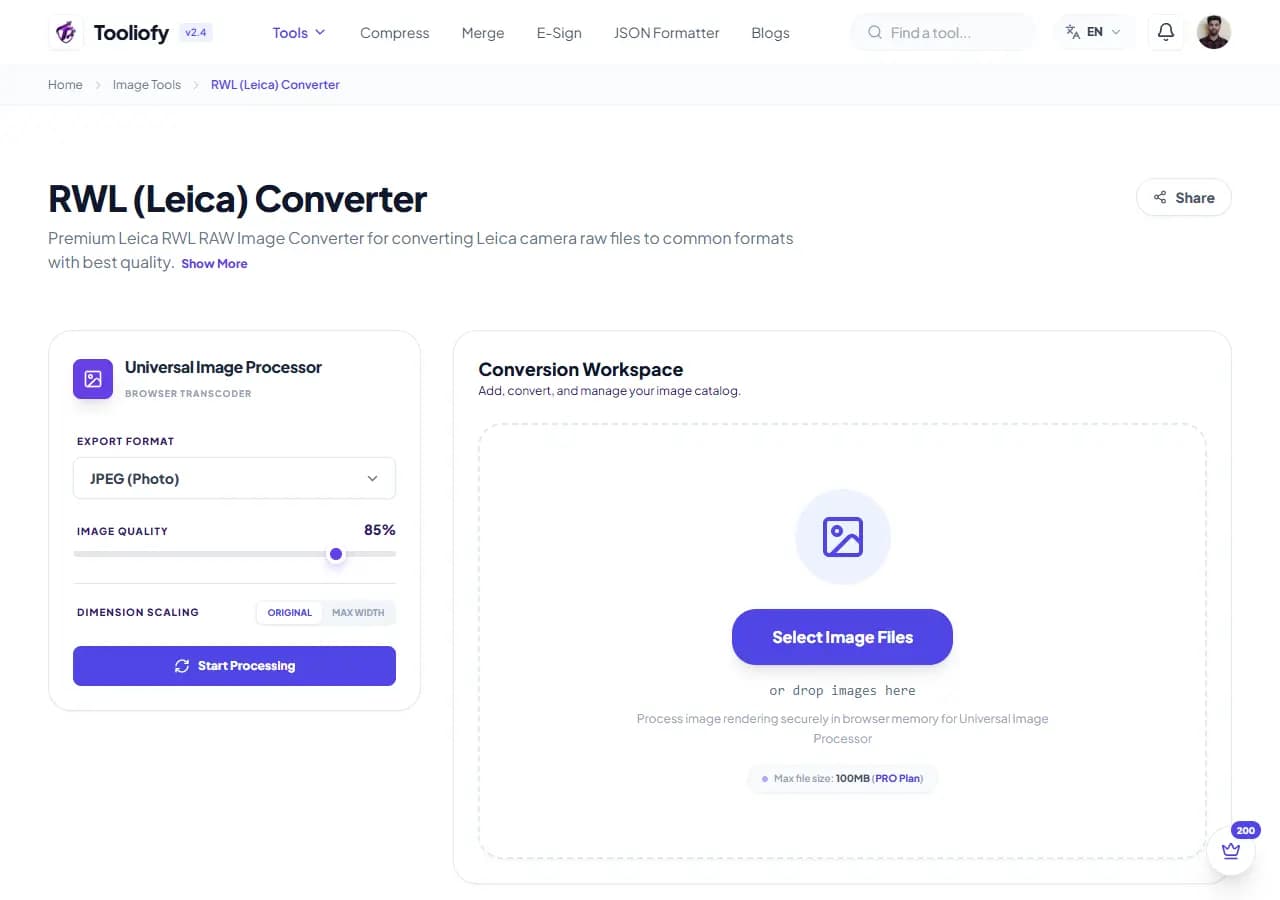 RWL (Leica) Converter - Select File