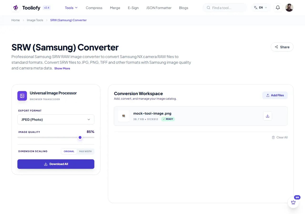 SRW (Samsung) Converter - Download File