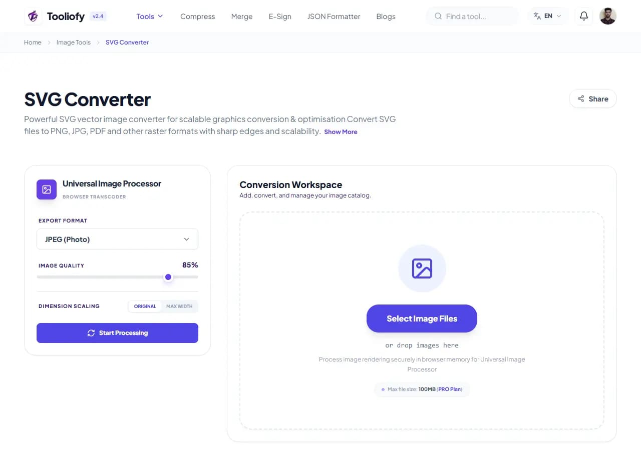 SVG Converter - Select File