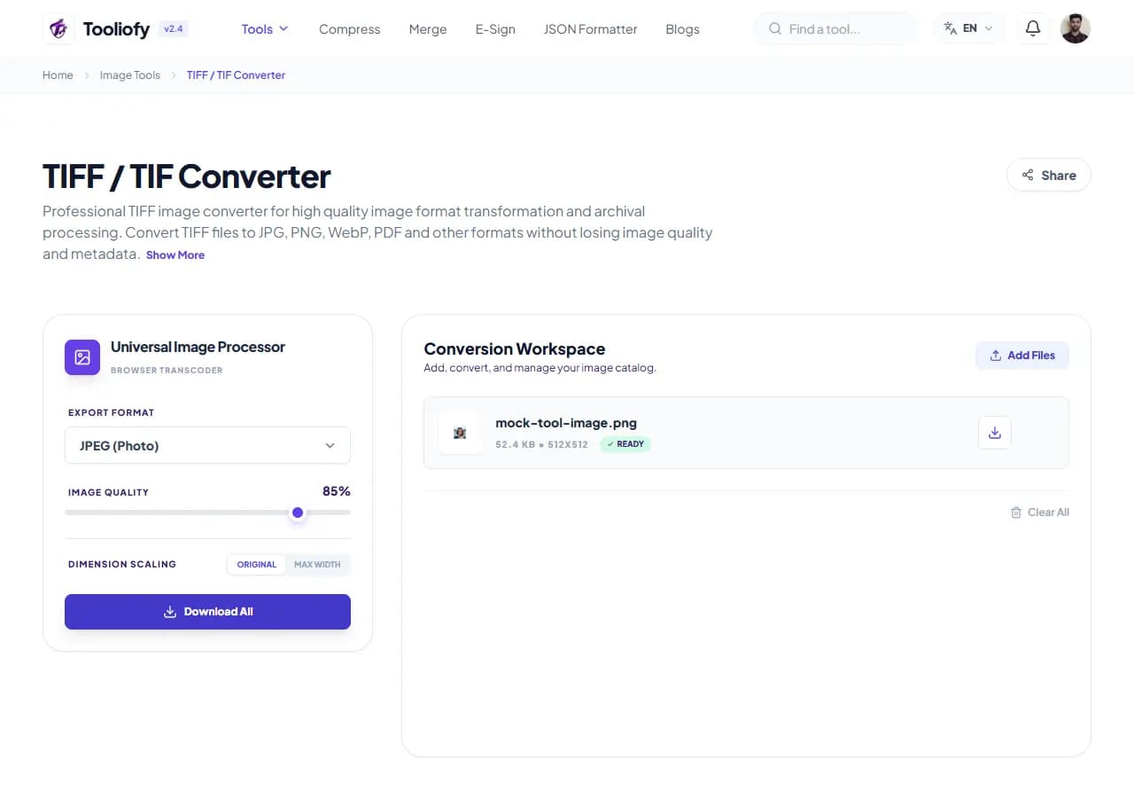 TIFF / TIF Converter - Download File