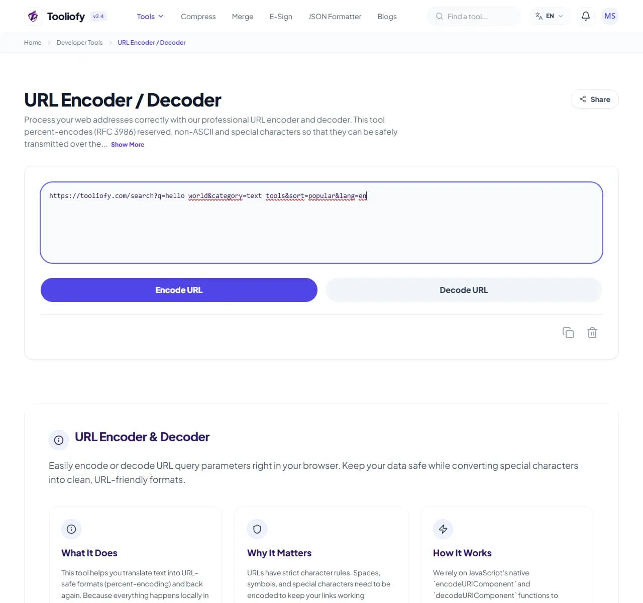 URL Encoder / Decoder - Processing